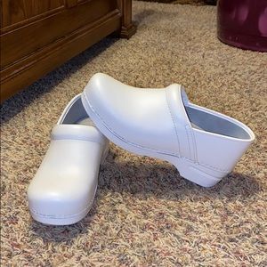 Dansko White Clogs